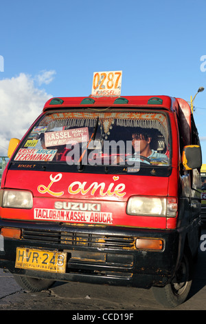 Public transport van. Tacloban, Leyte, Eastern Visayas, Philippines, Southeast Asia, Asia Stock Photo