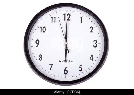 Wall clock, photo on the white background Stock Photo