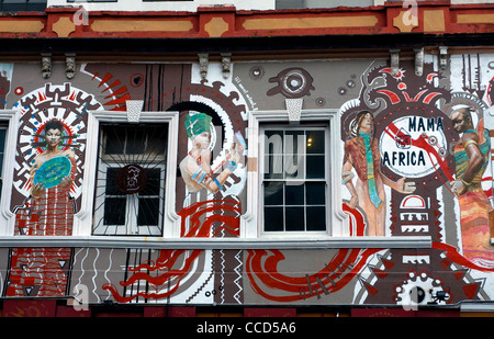 wall paintings on the mama africa restaurant, cape town, south africa Stock Photo