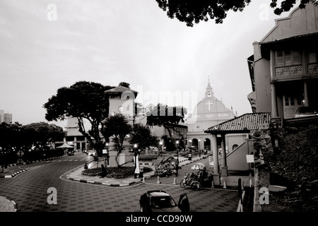 Christ Church in Dutch Square in Malacca Melaka in Malaysia in Far East Southeast Asia. Culture Travel Stock Photo