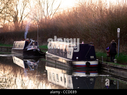 Narrow Boats Braunston Northamptonshire Stock Photo