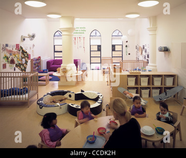 ST PANCRAS HOSPITAL NURSERY NURSERY SPACE Stock Photo