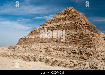 Zoser's Step Pyramid at Saqqara, Egypt Stock Photo