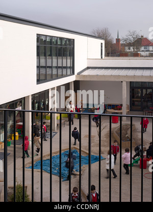 WEMBLEY PRIMARY SCHOOL WALTERS AND COHEN 2009 DETAIL OF NURSERY PLAYGROUND Stock Photo