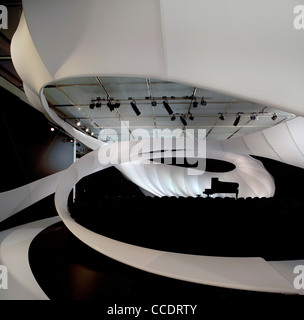 Chamber music hall by Zaha Hadid, Vitra chairs filled the hall Stock ...