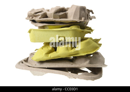 Stack of Egg Cartons Stock Photo