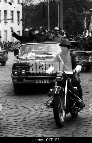 State visit of the Soviet party leader Leonid Brezhnev in East Berlin 1973. Stock Photo