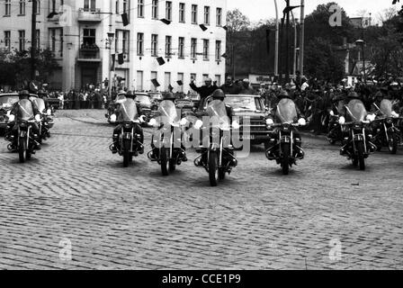 State visit of the Soviet party leader Leonid Brezhnev in East Berlin 1973. Stock Photo