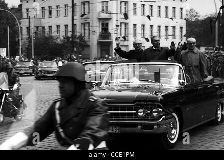 State visit of the Soviet party leader Leonid Brezhnev in East Berlin 1973. Stock Photo