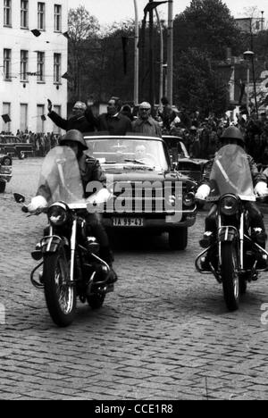 State visit of the Soviet party leader Leonid Brezhnev in East Berlin 1973. Stock Photo