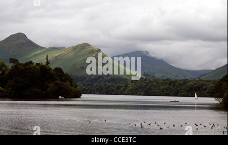 mountains over the Derwent Stock Photo