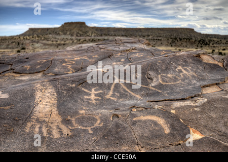 Petroglyphs, Ojito Wilderness, Sandoval county, New Mexico, USA. Stock Photo