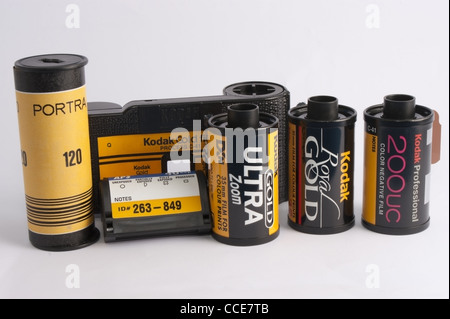 Kodak film 120 126 APS 35mm Stock Photo