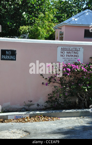 No parking sign, Nassau, Bahamas Stock Photo