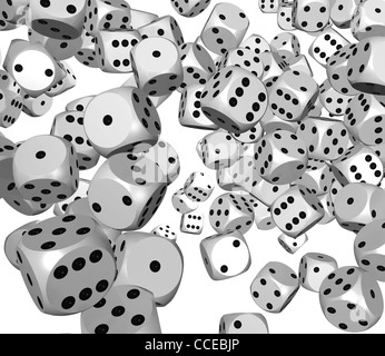 Dice rolling background Stock Photo