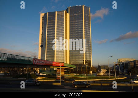 Traffic on 5 Kvetna street in front of Corinthia Towers hotel Nusle district Prague Czech Republic Europe Stock Photo