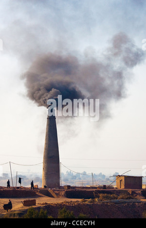 Brickworks in Punjab Province, Pakistan Stock Photo