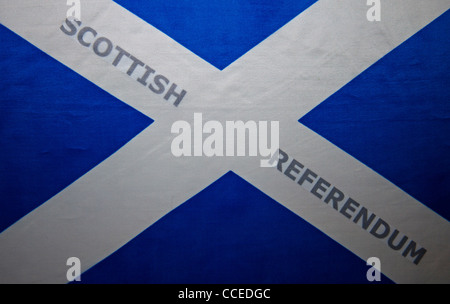 Scottish Independence referendum saltire flag Stock Photo