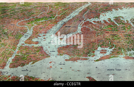 Overview map of New York City, 1912 Stock Photo