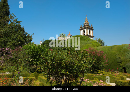 Casa de Mateus manor, Gardens, Mateus, Tras-Os-Montes, Portugal Stock Photo