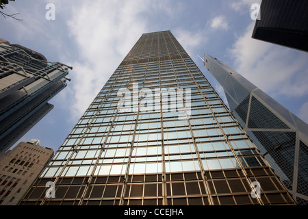 cheung kong bank of china and icbc tower and hsbc hq skyscrapers buildings central hong kong hksar china asia Stock Photo