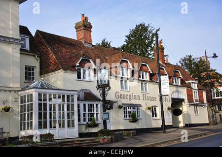 The Georgian Hotel, Haslemere High Street, decorated for Christmas ...