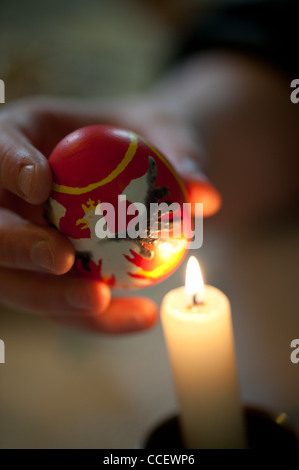 Pisanki polish egg decorating Stock Photo