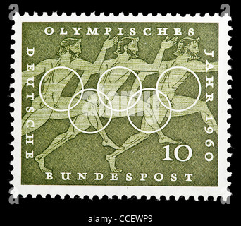 Postage stamp: Olympic Year 1960, BRD, Germany, mint condition Stock Photo