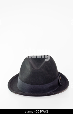 black top hat isolated over white background Stock Photo - Alamy