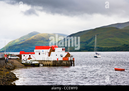 The Crannog Seafood Restaurant on Loch Linnhe at Fort William in Inverness-shire,Scotland Stock Photo