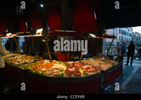 Pescheria the Rialto seafood market San Polo sestiere district Venice the Veneto region northern Italy Europe Stock Photo