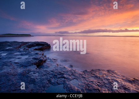 Sunset over Killala Bay, County Sligo, Ireland. Stock Photo