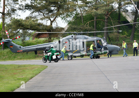 German Navy Lynx at Dusseldorf Weeze during the open house Stock Photo