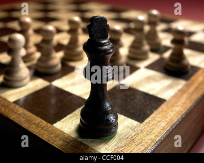 Chess pieces on a chessboard Stock Photo