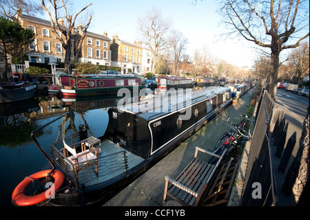 Boats  narrow boat in Little Venice Stock Photo