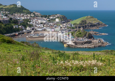 Ilfracombe in North Devon captured from the South West Coast Path in the summer Stock Photo