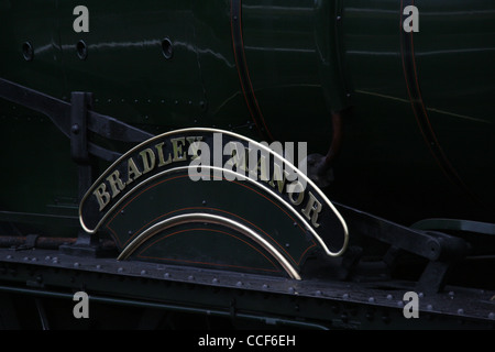 GWR 7802 Bradley Manor name plate. Stock Photo