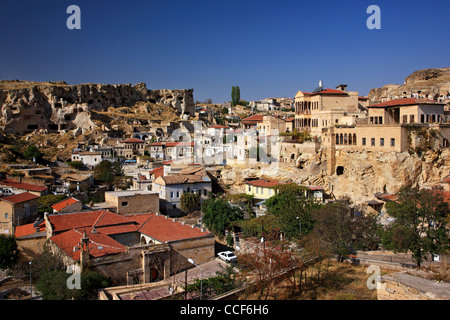 Photo from Urgup town, where you can see some old Greek houses. Nevsehir, Cappadocia, Turkey. Stock Photo