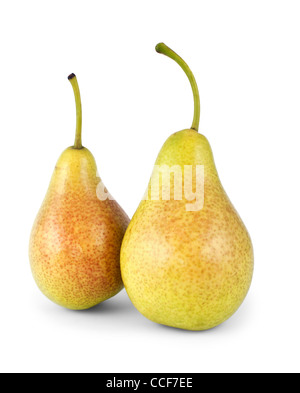 Two pears isolated on white background Stock Photo