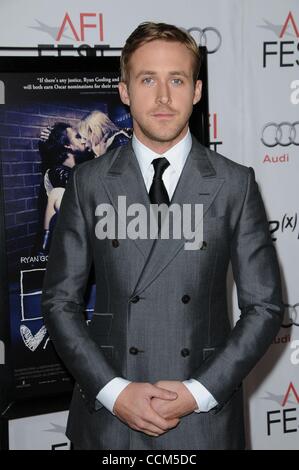 Nov 06, 2010 - Los Angeles, California, USA - Actor RYAN GOSLING  at the 'Blue Valentine' AFI Screening held at Grauman's Chinese Theater. (Credit Image: © Jeff Frank/ZUMApress.com) Stock Photo