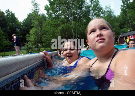 Jun 25, 2004; West Stockbridge, MA, USA; Camp Kingsmont sits on 225 acres of the beautiful Berkshire Mountains. Kingsmont is one of the leading fitness and lifestyle change camps for kids. Camp Kingsmont campers have an opportunity to participate in more than 65 different activities during their sta Stock Photo