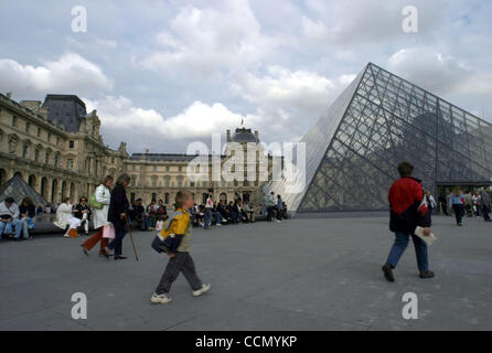 Jul 17, 2004; Paris, FRANCE; The Louvre museum in Paris. Stock Photo