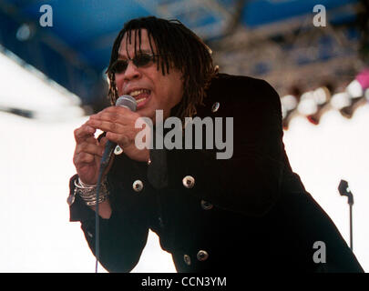 Aug 06, 2004; Hollywood, CA, USA; (Exact Date Unknown) Flamboyant funk music pioneer RICK JAMES famed for his sensious 1981 dance hit ' Super Freak' as well as a descent into drugs and crime, died in his sleep of natural causes, officials said. Pictured: 2003 Summer Tour. Stock Photo