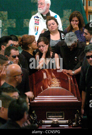 Aug 19, 2004; San Antonio, TX, USA; The casket of San Antonio boxer ...