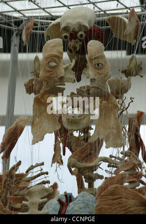 Nov 22, 2004; Los Angeles, CA, USA; The latest anatomical plastination added to the exhibit 'Body Worlds Exhibition' at the California Science Center Monday 22nd 2004. This new generation of plastinates will be previewed to a select audience consisting of Body Worlds first American body donors and M Stock Photo