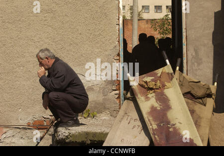 Five years on from the Beslan school siege ; pictured: school # 1 after the seige Stock Photo