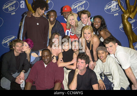 Mar 09, 2003; Hollywood, CA, USA; Presentation of American Idol 2 Contestants to the Academy of Television, Arts and Sciences. American Idol contestants and judges. Stock Photo