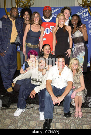 Mar 09, 2003; Hollywood, CA, USA; Presentation of American Idol 2 Contestants to the Academy of Television, Arts and Sciences. American Idol contestants and judges. Stock Photo