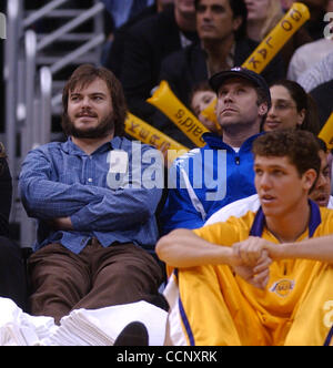 Jack Black and Son at LA Lakers Game March 2017