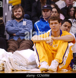 Jack Black and Son at LA Lakers Game March 2017